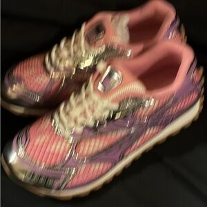 Bottega Veneta Pink and Purple Sneakers
